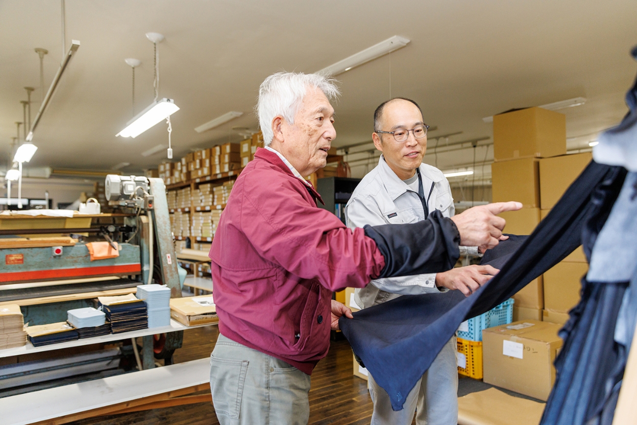 裁断部の技術指導